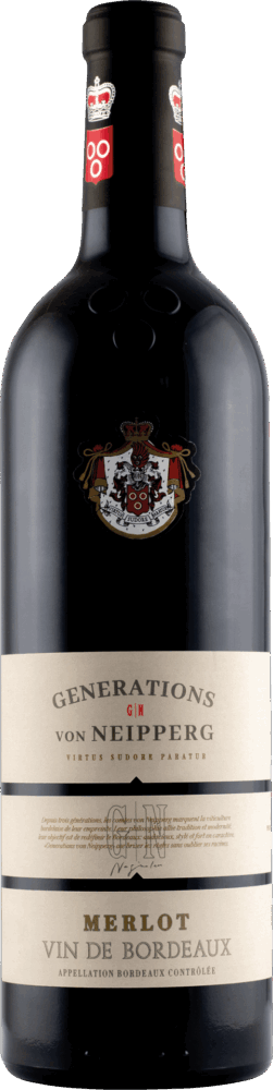 Vignobles Comtes von Neipperg Generations   Merlot 2024  0.75 L Flasche