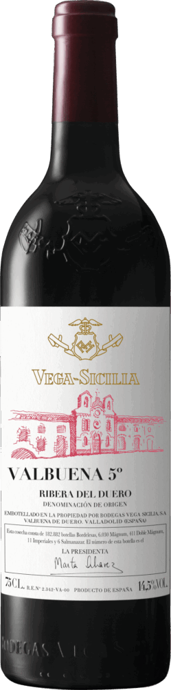 Vega Sicilia Valbuena 5° In 3Er Hk Ribera del Duero 2014  0.75 L Flasche