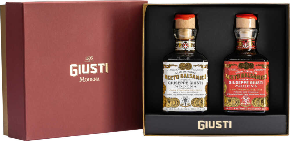 Giuseppe Giusti 2Er Schmuckkarton 2&3 Goldmedaillen 2X0,25L Aceto Balsamico Di Modena Igp NV  0.5 L Flasche