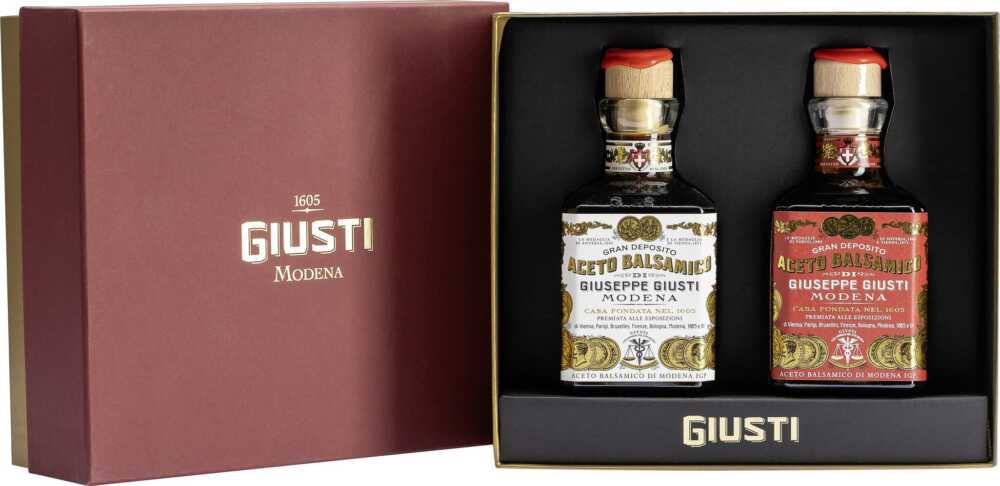 Giuseppe Giusti 2Er Schmuckkarton 2&3 Goldmedaillen 2X0,25L Aceto Balsamico Di Modena Igp NV  0.5 L Flasche