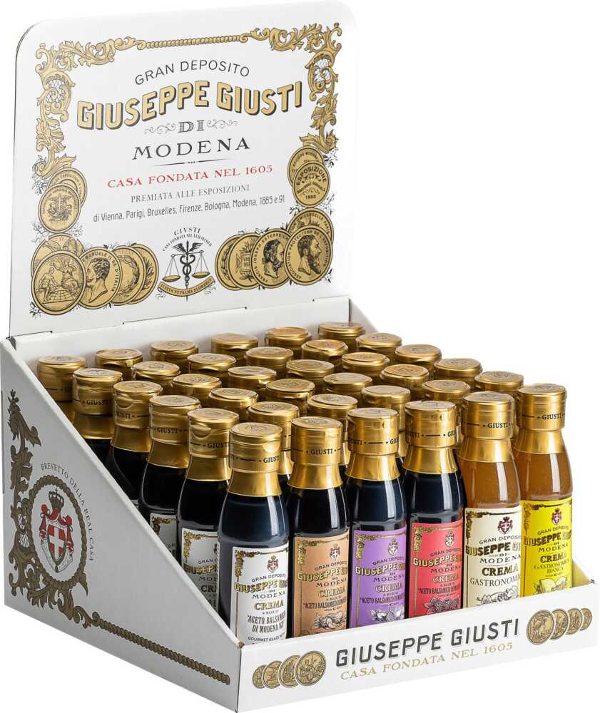 Giuseppe Giusti Display  Crema Je 6X0,15L Creme Classic, Zitrone, Trffel, Feige, Himbeere, Bianca NV  5.40 L Flasche
