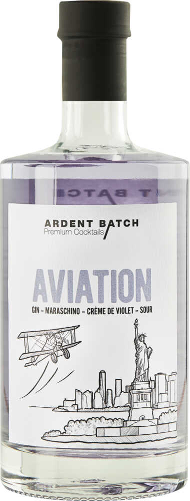 Ardent Batch No5 The Aviation Gin-Maraschino-Crème de Violet-Sour Spirituose NV  0.5 L Flasche