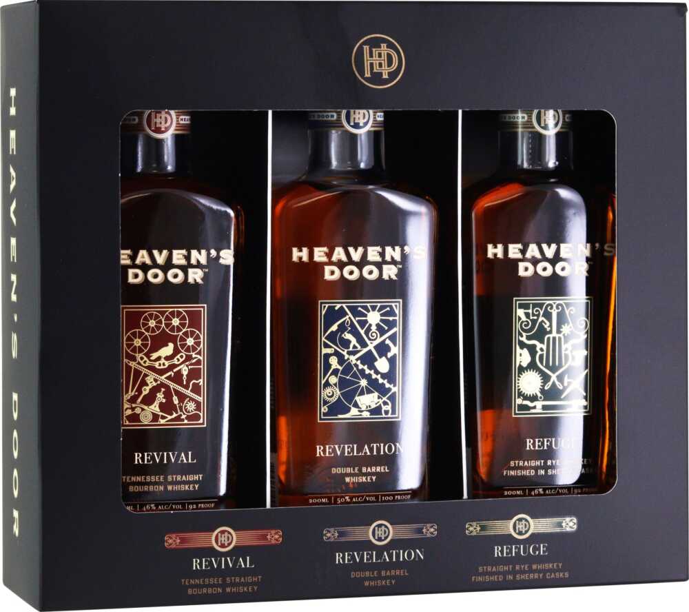 Trio 3X0,2L American Whisky In  Je 1X0,2L Bourbon 45%Vol, Rye 46%Vol