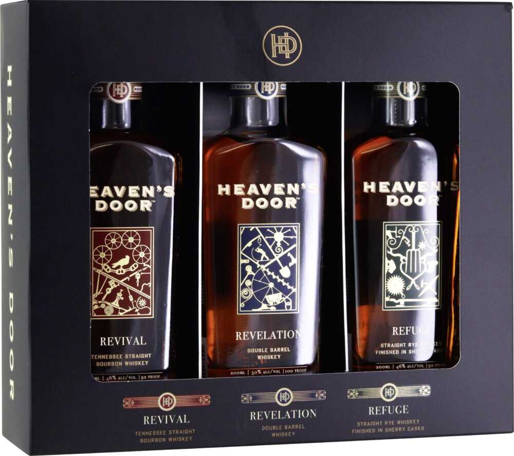 Trio 3X0,2L American Whisky In  Je 1X0,2L Bourbon 45%Vol, Rye 46%Vol