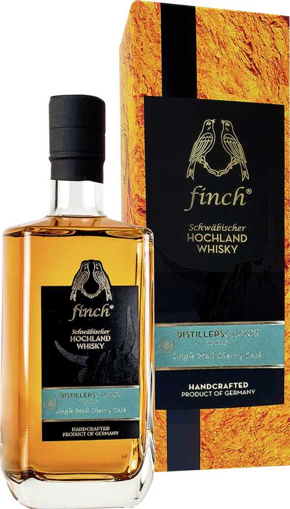 finch Whiskydestillerie Distillerschoice Single Malt Sherry 8Yo Schwäbischer Hochland Single Malt Whisky NV  0.5 L Flasche