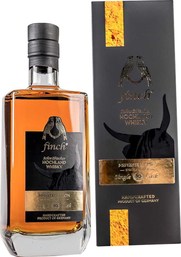 finch Whiskydestillerie Privateedition Two Casks 10 Years Schwäbischer Hochland Whisky NV  0.5 L Flasche