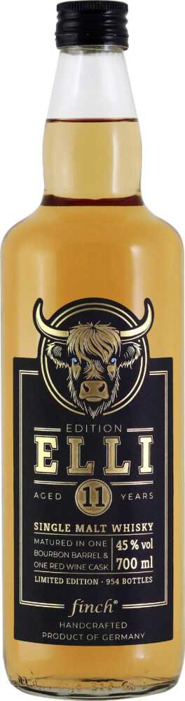 finch Whiskydestillerie German Selection Edition Elli 11Yo Schwäbischer Hochland Single Malt Whisky A001  0.7 L Flasche