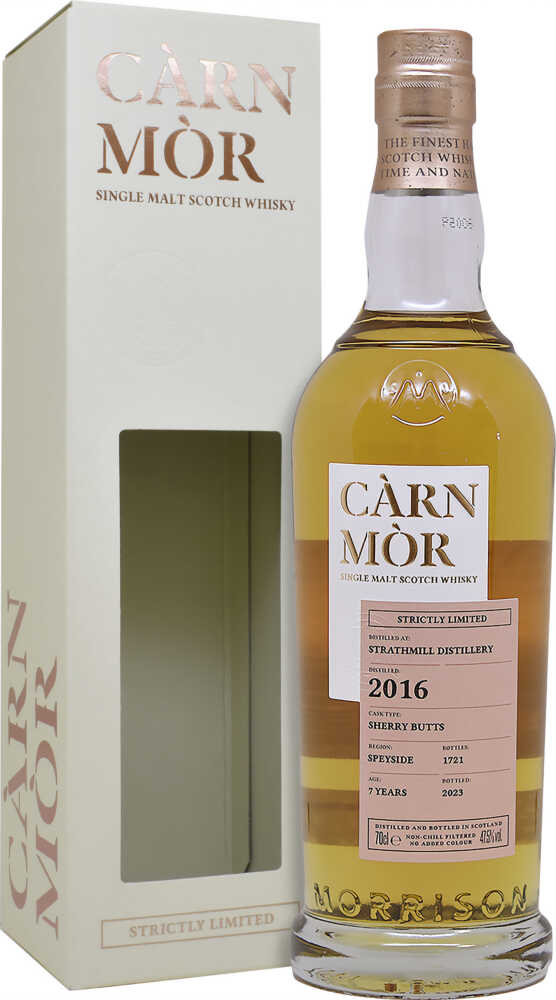 Morrison Scotch Whisky Distillers Càrn Mòr Strictly Ltd Strathmill  7Y Single Malt   Sherry Butts A128  0.7 L Flasche
