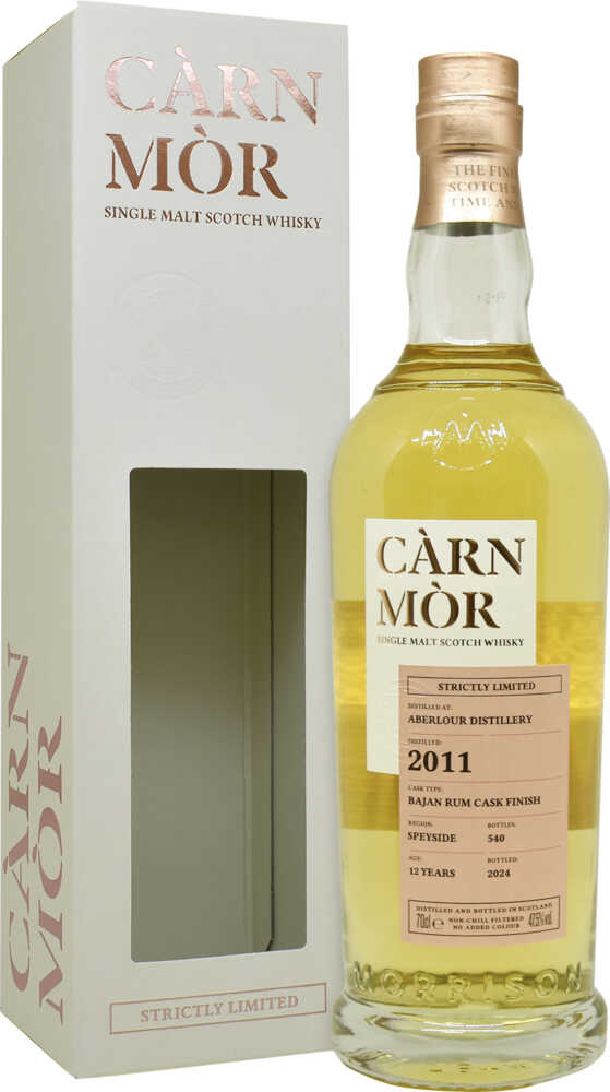 Morrison Scotch Whisky Distillers Càrn Mòr Strictly Ltd Aberlour  12Y Single Malt   Bajan Rum Cask Finish A134  0.7 L Flasche