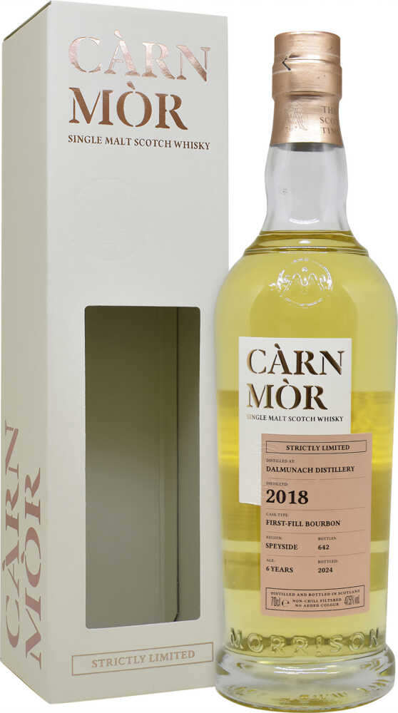 Morrison Scotch Whisky Distillers Càrn Mòr Strictly Ltd Dalmunach  6Y Single Malt   1St Fill Bourbon A136  0.7 L Flasche