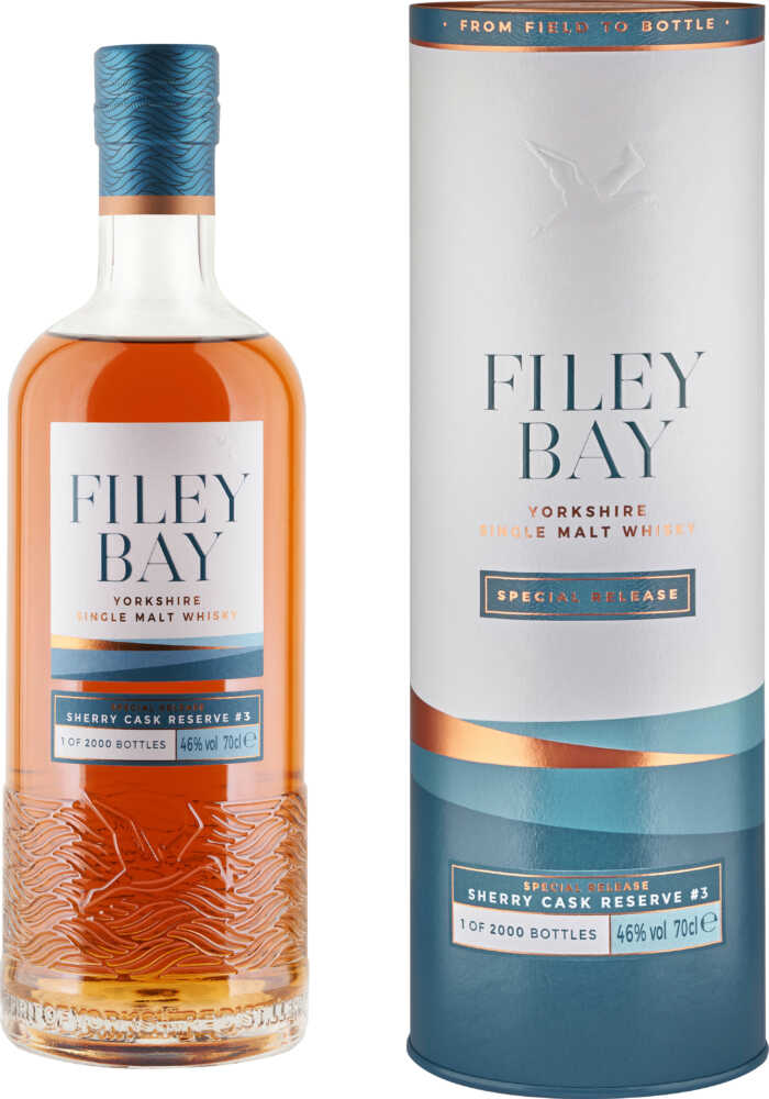 Spirit of Yorkshire Filey Bay Sherry Cask Reserve 3  Single Malt Whisky A002  0.7 L Flasche