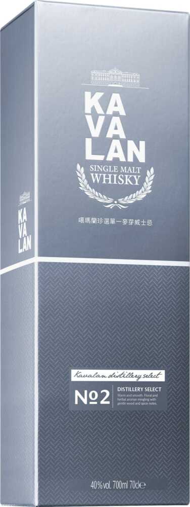 Kavalan Distillery Select No.2 Single Malt Taiwanesischer Whisky NV  0.7 L Flasche