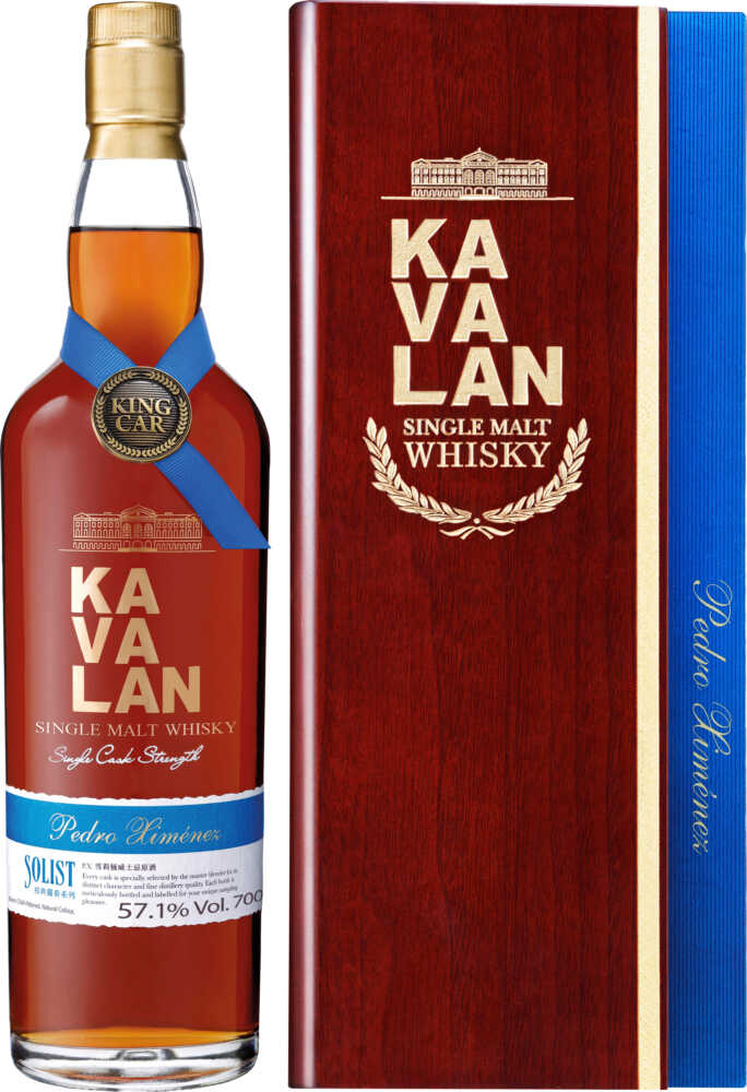 Kavalan Solist Pedro Ximenez 50-60%Cask Strength – Taiwanesischer Whisky NV  0.7 L Flasche