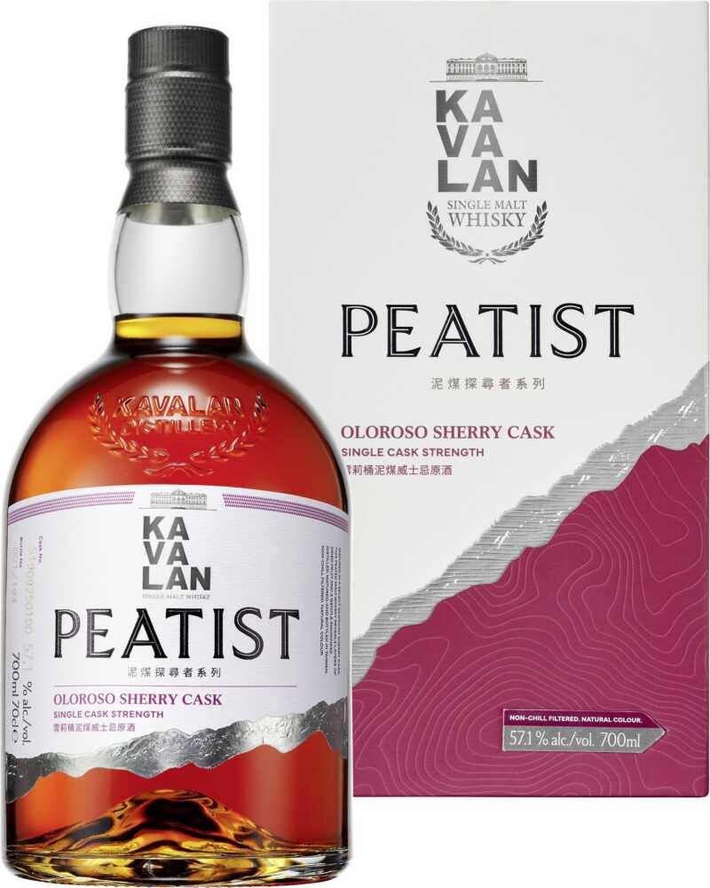 Kavalan Peatist Oloroso Sherry Cask 58,6%Taiwanesischer Whisky NV  0.7 L Flasche