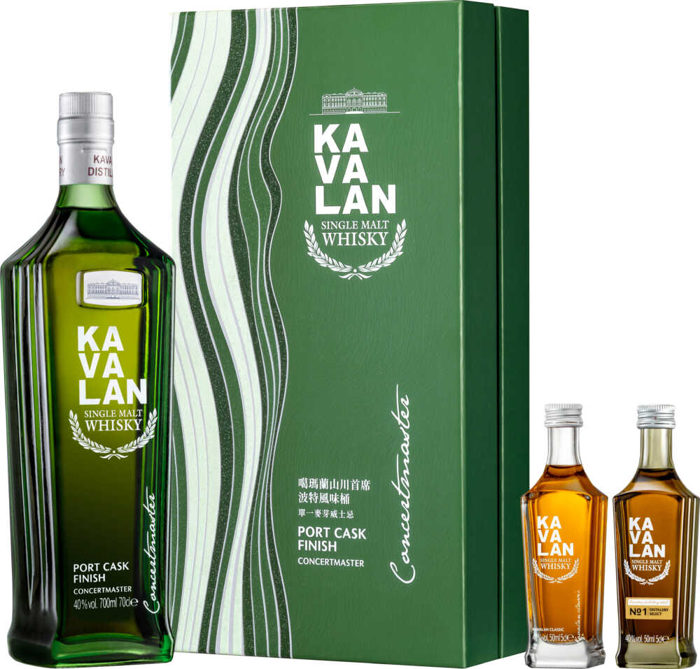 Geschenkbox Concertmaster Inhalt Je 1 Fl. Cm Port Cf, 0,05L Singlemalt