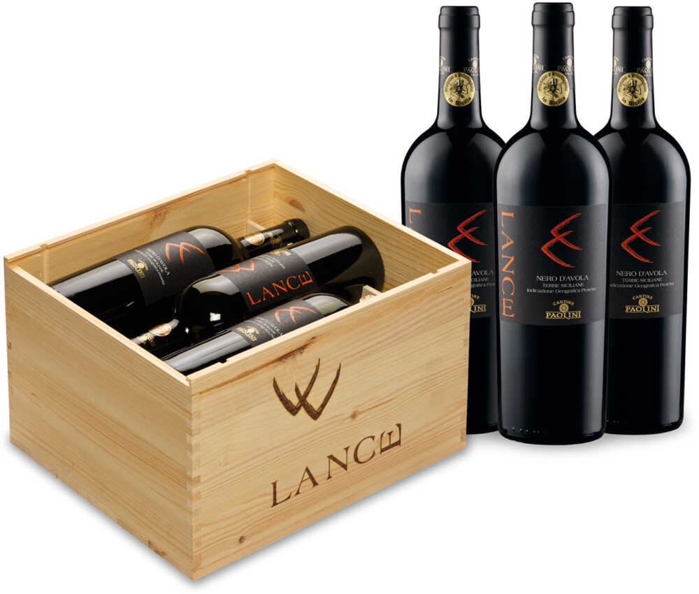 Paolini Lance Nero DAvola Sicilia DOC In 6er 2023  4.5 L Réhoboam