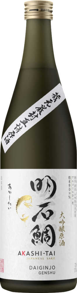 Akashi Sake Brewery Daiginjo Genshu Japanese Sake – Milling Rate 38% NV  0.72 L Flasche