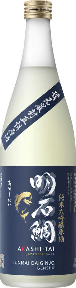 Akashi Sake Brewery Junmai Daiginjo Genshu Japanese Sake – Milling Rate 38% NV  0.72 L Flasche