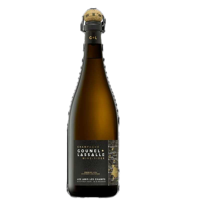 Champagne Gounel + Lassalle Les Amis Les Champs 1Er Cru Blanc De Noirs Brut Nature NV  0.75 L Flasche