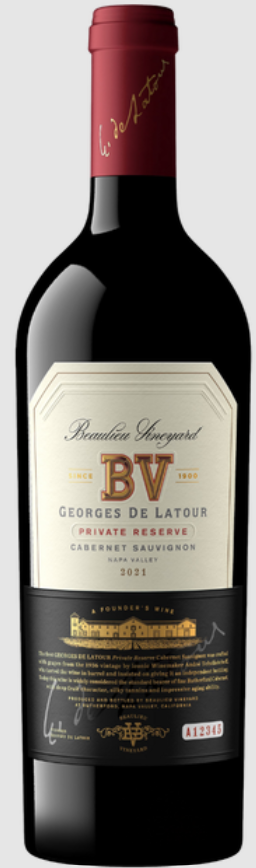Beaulieu Georges De Latour Private Reserve Cabernet Sauvignon 2021  0.75 L Flasche