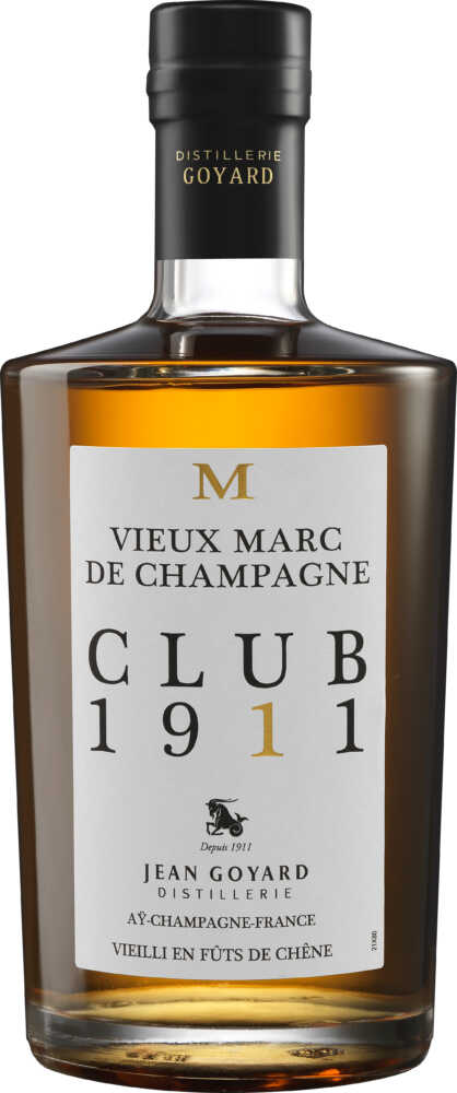 Distillerie Jean Goyard Vieux Marc De Champagne Egrappé 40%Club 1911 – Igp NV  0.7 L Flasche