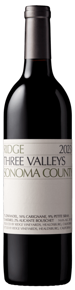 Ridge Three Valleys Red Sonoma County 2023  0.75 L Flasche