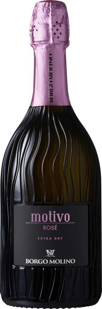 Borgo Molino Vigne & Vini Motivo Rosé Extra Dry Vino Spumante, Marca Trevigiana I.G.T. NV  0.75 L Flasche