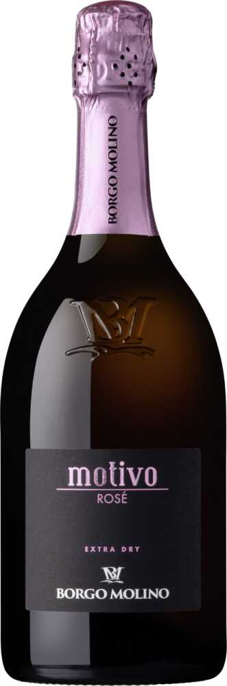 Borgo Molino Vigne & Vini Motivo Rosé Extra Dry Vino Spumante, Marca Trevigiana I.G.T. NV  0.75 L Flasche