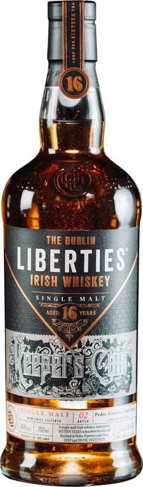 Dublin Liberties Distillery KeeperS Coin Single Malt Irish Whiskey – 16Y Pedro Ximénez Cask Finished NV  0.7 L Flasche