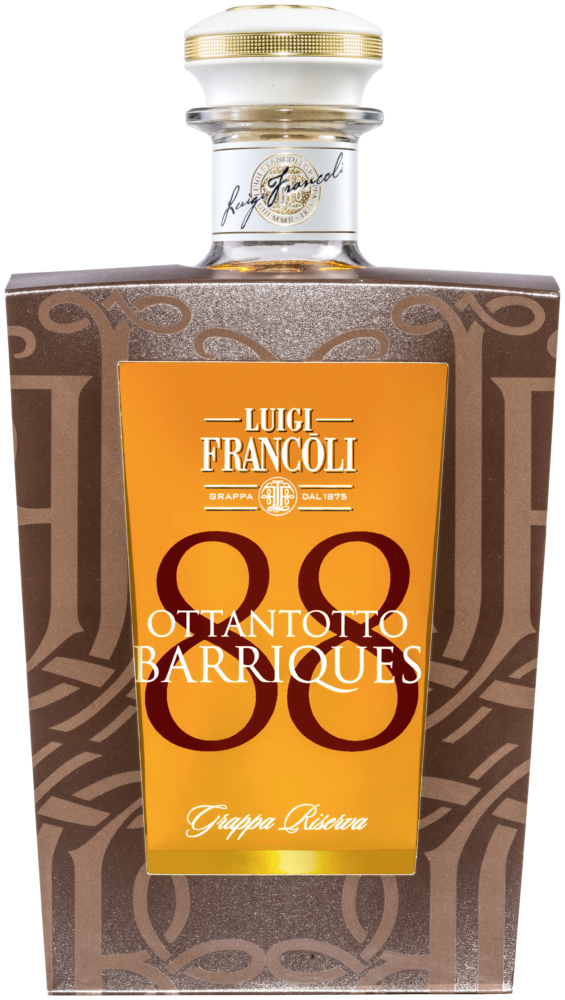 Luigi Francoli Grappa Riserva 88 Barriques 42,5%Pret-A-Port. NV  0.7 L Flasche