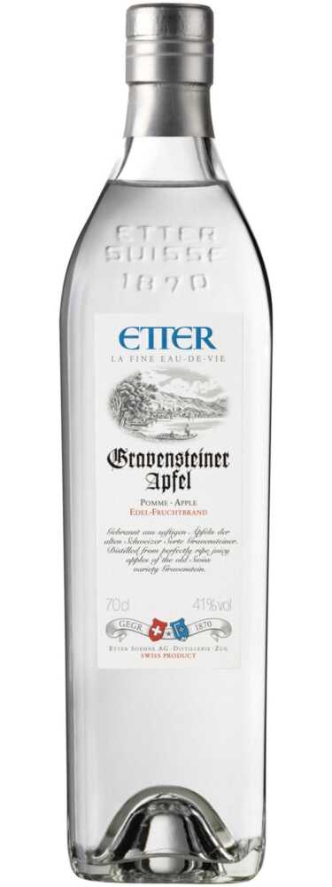 Etter Söhne AG Distillerie Zug Gravensteiner Apfel Schweizer Gravensteiner Apfel, Vol. NV  0.7 L Flasche