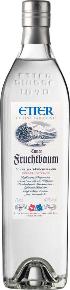 Etter Söhne AG Distillerie Zug Fruchtbaum Schweizer 5-Früchte-Brand, Originalfl. NV  0.7 L Flasche
