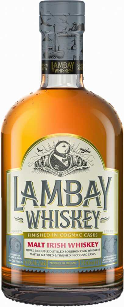 Lambay Malt Irish Whiskey Cognac-Cask Finished NV  0.7 L Flasche