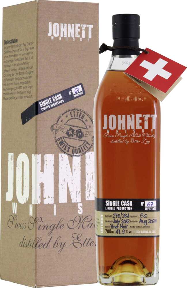Johnett Single Cask No 67 47,9%Swiss Single Malt Whisky