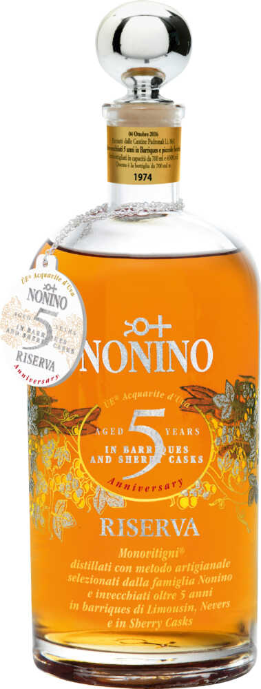 Nonino Distillatori Ùe Riserva 5 Jahre Acquavite D’UvaTraubenbrand5 Jahre Barrique NV  0.7 L Flasche