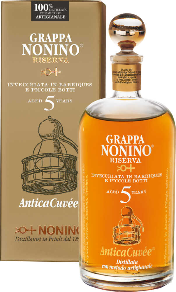 Nonino Distillatori Grappa Riserva Anticacuvée 5 Years Im Barrique Gereift NV  0.7 L Flasche