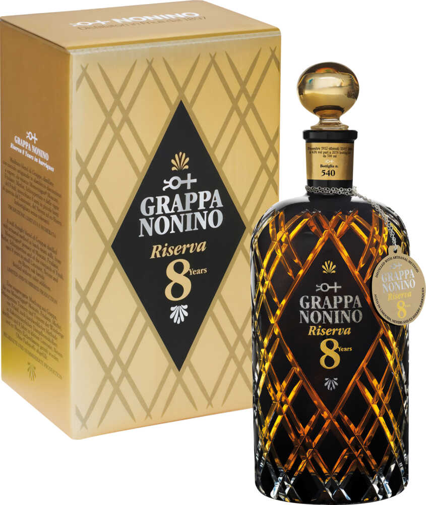 Nonino Distillatori Grappa Riserva 8 Jahre Einzeln In Geschenkpackung NV  0.7 L Flasche
