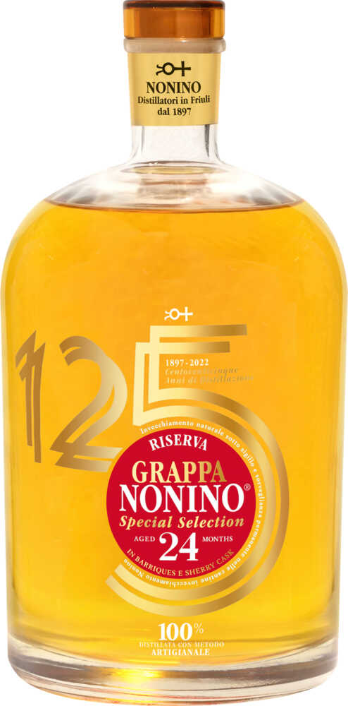 Nonino Distillatori Grappa Vendemmia Riserva 24 Mo 125 Years Special Selection – Im Barrique Gereift NV  2 L Flasche