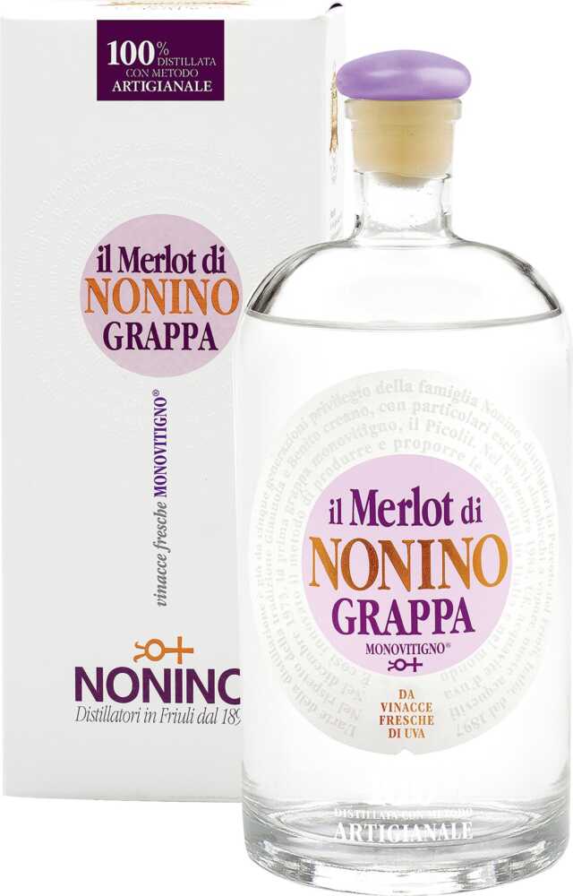 Nonino Distillatori Grappa Il Merlot Monovitigno Klares Destillat . NV  0.7 L Flasche