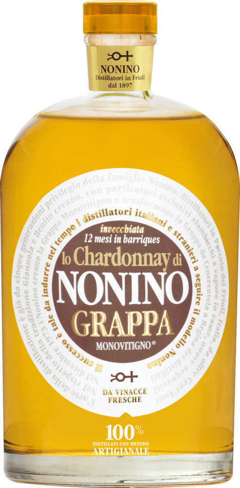 Nonino Distillatori Grappa Lo Chardonnay Monovitigno Im Barrique Gereift . NV  2 L Flasche