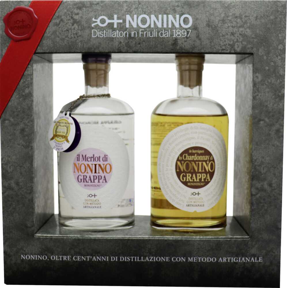 Nonino Distillatori 2Er Gp  Grappe Vigneti 0 35L Grappa Lo Chardonnay Mv . NV  0.7 L Flasche