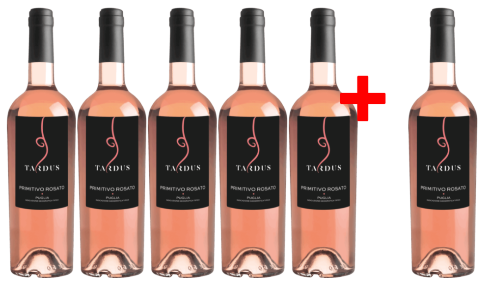 5 + 1 Rosé-Vorteilspaket Tardus Primitivo Rosato Puglia IGT