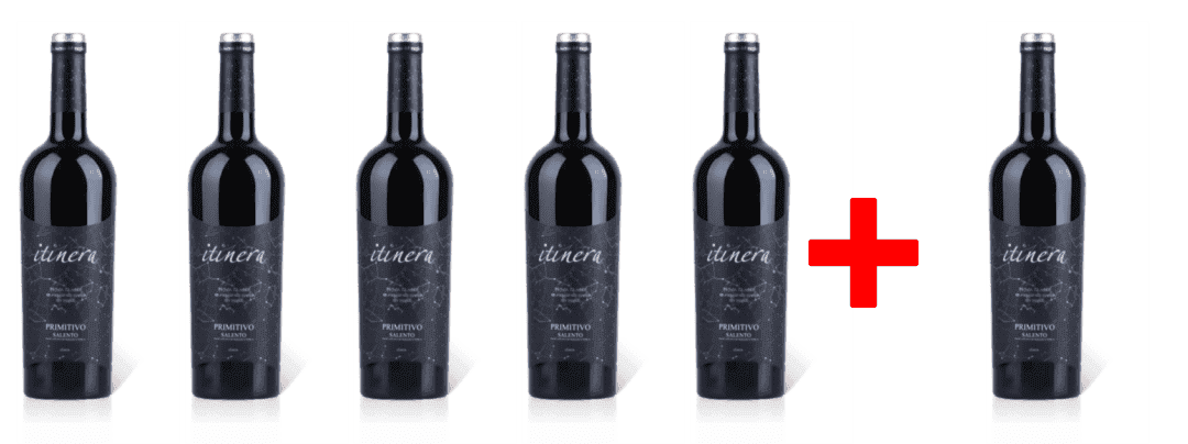 5 + 1 Rotwein-Vorteilspaket Prima Classe Primitivo Salento IGT