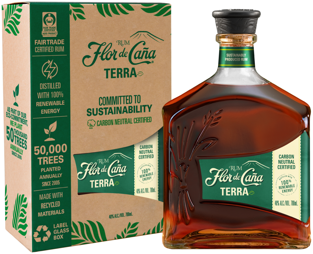 Flor de Caña Terra 15 Year Rum 40% Giftpack 0.7 L Flasche