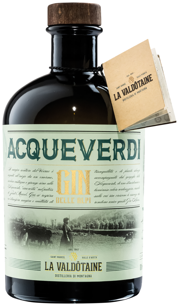 La Valdôtaine Valdotaine Gin Acqueverdi 43% NV  1 L Flasche