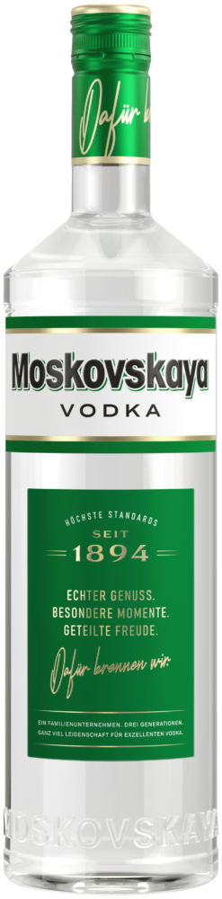 Moskovskaya Premium Vodka 38% NV  1 L Flasche
