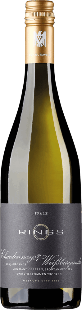 Rings Chardonnay & Weißburgunder Qualitätswein Trocken 2025  0.75 L Flasche