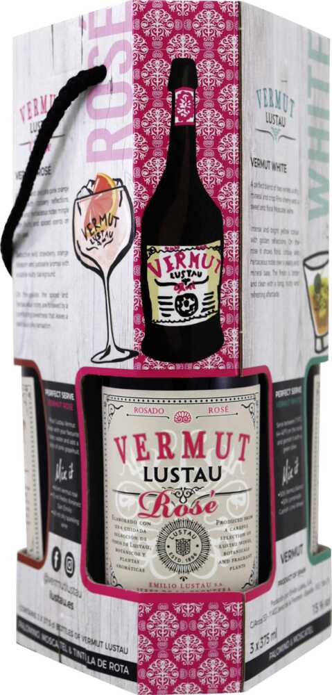 Emilio Lustau Vermouth Trio in Geschenkverpackung NV  3 x 375 ml Flaschen