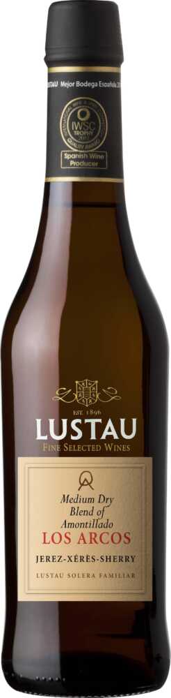 Emilio Lustau Amontillado Sherry Medium Dry Los Arcos Solera Familiar NV  0.375 L Halbflasche