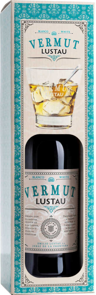 Emilio Lustau Vermut White Onpack  mit Glas Spanischer Wermut NV  0.75 L Flasche